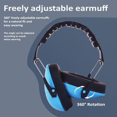 SYGA Children's Noise Reduction Earmuffs, Head-Mounted Soundproof Earmuffs for Learning, Reading, Sleeping, and Airport Use(SkyBlue)