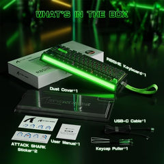 ATTACK SHARK R85 HE Hall Effect Gaming Keyboard, 75% Rapid Trigger, 8KHz