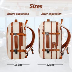KARRIER 50L CrossZip Laptop Backpack for Men & Women, Spacious Padded Laptop Bag with Multiple Compartments for Office, College, Work & Travel, Cream**