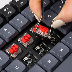Keychron K3 Pro Wireless Custom Mechanical Keyboard 75 Layout QMK VIA Programmable Bluetooth Wired RGB Ultra-Slim with Hot-swappable Gateron Low-Profile Red Compatible with Mac Windows Linux