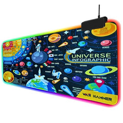 WAR HAMMER GX1050 Extended Size Gaming Mouse Pad| Stitched Edges| Non-Slip Rubber Base|Computer Laptop|Keyboard Mouse Pad for Office & Home (Extended XXL, GX3050 AR120)
