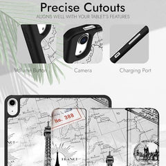 Robustrion Case Cover for iPad Air 11 inch Cover M4 / M3 / M2 / iPad Air 5th Generation Cover/iPad Air 4th Generation with [Pencil Holder] for iPad Air 11 inch M4 M3 M2 /Air 4 5 10.9" - Black