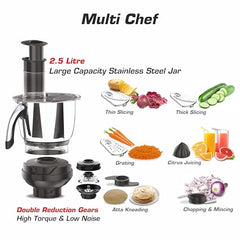Vidiem Vstar Adc Blu Mixer Grinder 717 A|750 Watts|5 Jar In-1 Juicer|5 Leakproof Jars With Self-Lock, Wet And Dry, Chutneys & Curries|ABS Body|5 Year Warranty On Motor & 2 Year Product Warranty, Blue