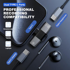 Verilux® 2 in 1 USB-C to 3.5 mm Audio & PD 60W Charging Adapter