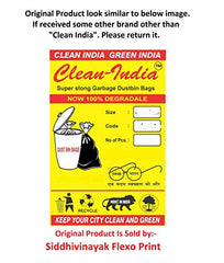 Clean India - Plastic Garbage Bags|6 Packs Of 30 Pcs | 19X21 Medium Disposable Garbage Trash Waste Dustbin Bags Of 54Cm X 48Cm (Ci19210008) - 180 Count