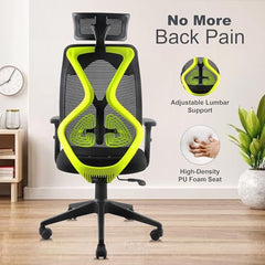 ASTRIDE Ergofit ISI Certified Ergonomic Office Chair for Work | 2D Headrest, Adjustable Arms & Lumbar Support | Single Lock Mechanism DIY [Grey-White]