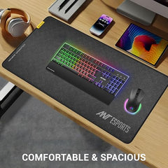Ant Esports MP320S - Speed Gaming Mouse Pad-XL-Extended Large with Stitched Edges, Waterproof Non-Slip Base for Gaming & Office – Black