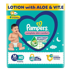 Pampers Complete Skin Comfort Pants, X-Large (XL), 168 Count, Anti-rash blanket, Lotion with Vitamin E & Aloe Vera, 12-17kg