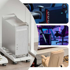 ZORBES Mobile CPU Stand Under Desk, Adjustable PC Holder with Wheels