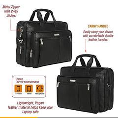Zipline Laptop bags for men office use | Synthetic Leather laptop bag for Man women, 15.6" compatible Laptop, Macbook, Macbook Pro Messenger Bags for Men & Women (1-Brown Bag)