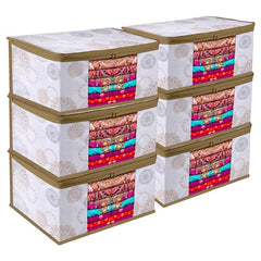 Kuber Industries Clothes Organizer For Wardrobe (Pack of 3 Each) 2-in-1 Combo Storage Organizer For Saree and Blouse - Dress Organizer For Wardrobe - Saree Covers With Zip (Maroon)