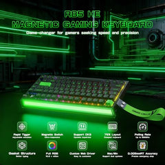ATTACK SHARK R85 HE Hall Effect Gaming Keyboard, 75% Rapid Trigger, 8KHz