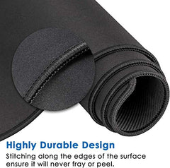 Storite 900x400x2mm Extended Gaming Mouse Pad, Desk Mat, Black | Stitched Embroidery Edges, Water Resistance Coating, Natural Non Slippery Rubber Base, For Laptop/Computer