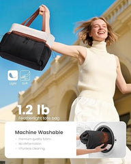 Bayne Tote Bag for Woman | Laptop Bags for Women Office Use | Waterproof Handbag for Women | Elegant Office Bags for Woman (Cream & Black)