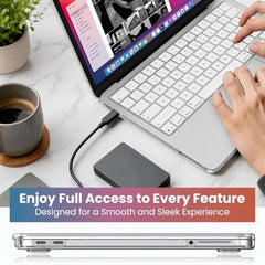 Dyazo 13.3 Inch Laptop Case | Cover | Hard Shell Protector Compatible for Apple MacBook 13 Inch 2020/2019 / 2018 Mac Book Air M1 A2337 A2179 A1932 (Transparent)