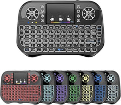 ETZIN Mini Wireless Keyboard,H20 with Touchpad, Colorful Backlit Small Wireless Keyb-oard,Full Size Touchpad, Handheld IR Remote Keyboard for Android TV Box Windows etc (EPL-600KM)