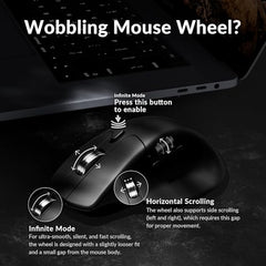 Keychron M6 Silent Wireless Gaming Mouse, 1000Hz Polling, Bluetooth 5.3/2.4GHz/Wired, PixArt 3311 Optical Sensor up to 12,000 DPI, Lightweight 3.03 oz(86g), Programmable, for Windows/Mac/Linux – Black
