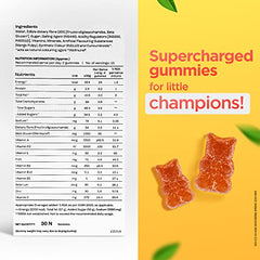 Dr. Reddy's CeleHealth Kidz Immuno Plus Multivitamin Gummies with Wellmune, Vitamin C & Zinc for Kids (4 - 12 Years) | Supports Immunity and Digestion | Pulpy Mango Flavour | 30 Gummies - Pack of 1 | 100% Vegetarian