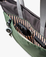 DailyObjects Recycled PET Dual Color Key Tote Bag For Women & Girls | Stylish Ladies Purse for Everyday Essentials | Fits any Laptop Upto 15.6 Inch | Padded Laptop Compartment - (Charcoal-Kelp)