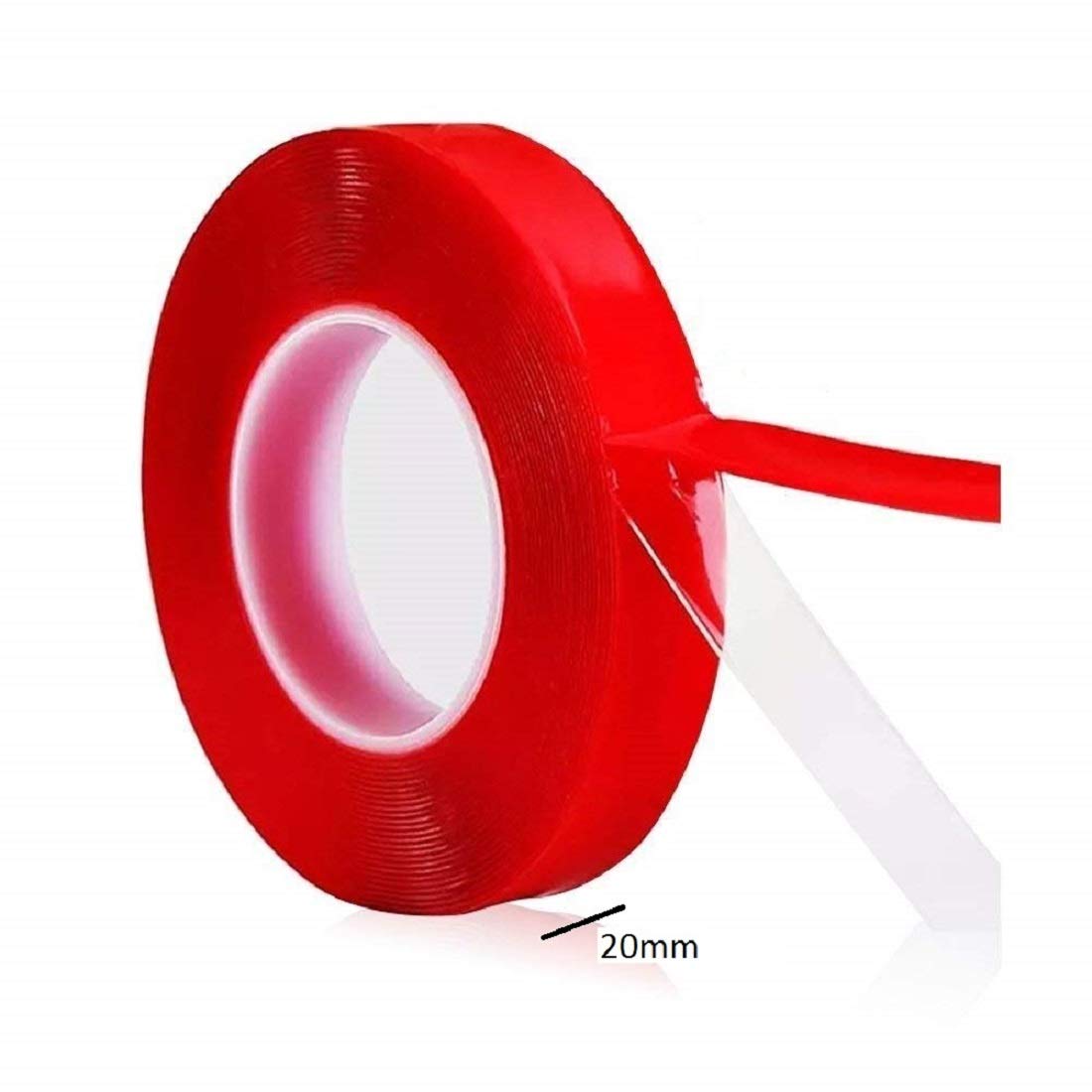 SYGA 10mm Red 3M Heat Resistant Acrylic Dual Adhesive Tape Roll,Clear Sticker for Car/Cell Phone Repair