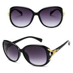SYGA Women's Fox Head Sunglasses Large Frame Fashionable Driving Sunglasses (Gradient purple)