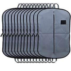 Kuber Industries Pack of 9 Coat Cover | Suit Covers with Zip for Men | Foldable Blazer Bags | Dustproof Storage Bag for Clothes | Grey