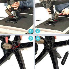 KITHANIA Revolving Heavy Duty Nylon chair Base for Office Executive revolving Chair base with Premium Designer Wheels fit to All Chair Universal Size (Set of 1) (Black, Nylon Star Base)
