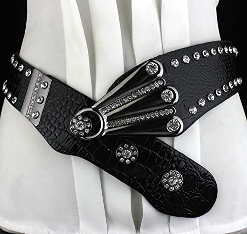 SYGA Women Waist Belt Fashionable Waist Belt for Girls 80-100cm Retro Ladies Waist Belt For Jeans Short & Long Dress Skirt Sweater Shirt -Black