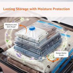 amazon basics Vacuum Compression Storage Bags with Hand Pump - Medium, 5-Pack