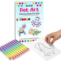GLUN® Pack of 12 Children's Cartoon Water Magic Painting Book with Water-Based Marker, Different Magical Scenes