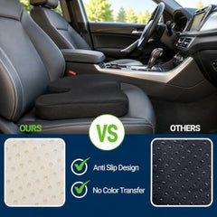 Grin Health Orthopedic Coccyx Seat Cushion | Memory Foam Ergonomic Seat for Tailbone Coccyx Support, Hip, Tailbone, Sciatica & Backpain Relief for Office Chair, Car Seat, Upto 100kg (Black)