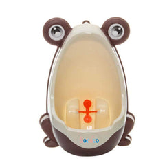 SYGA Cute Frog Potty Training Urinal for Boys with Funny Aiming Target_Brown