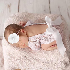 MOMISY Baby Photography Props, Dress & Headband for Kids Parties Anniversaries Photography, White