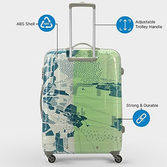 Skybags Trooper Set of 3 (S+M+L) Printed Hard Case Trolley Bags, Green