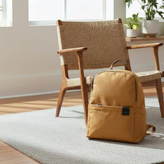 DailyObjects Monkey Shoulder Bag (19L) for Everyday Use| 100% Recycled | Travel/Office Bag | Backpack With Padded Compartment for Upto 14" | Adjustable Straps & Zipper closure - Orange