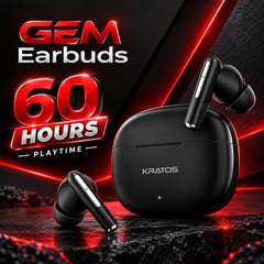 Kratos TW02 Ear Buds Wireless with 60H Playtime, Noise Isolation & Clear Calls, Bluetooth Earbuds with Voice Assistant, Ear Buds with Bluetooth V 5.3 & with Type C Fast Charging, IPX5 TWS Earphones