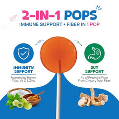 Wellopia Immune Support Pops | Orange & Mixed Berry | Ages 2+ | 15 Pops