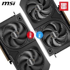 MSI GeForce RTX 5060 Ti 16G Shadow 2X OC Plus Graphic Card - NVIDIA GeForce RTX 5060 Ti GPU, 16GB GDDR7 128-bit Memory, 28 Gbps, PCI Express Gen 5 x16 Interface, Upto 2602 MHz, STORMFORCE Fan