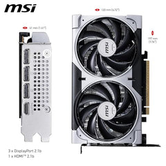 MSI GeForce RTX 5060 8G Ventus 2X OC Graphic Card - NVIDIA GeForce RTX 5060 GPU, 8GB GDDR7 128-bit Memory, 28 Gbps, PCI Express Gen 5 x16 Interface, Upto 2527 MHz, TORX Fan 5.0