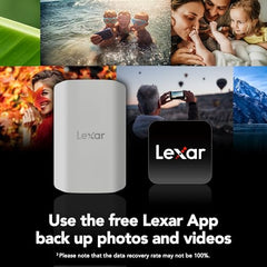 Lexar 1TB SL500 Portable SSD, Up to 2000MB/s, Compatible w/Type-C Laptops, iPhone 15/16, Smartphones, Tablets, PS5, Xbox, USB 3.2 Gen 2x2, Slim & Lightweight, External SSD, Black (LSL500X001T-RNBNU)