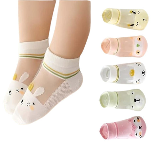 MOMISY 5 Pairs Baby Girl Boys Tube Socks Toddlers Infant Solid Color Boat Spring and Autumn Socks Stretch Baby Socks-3 to 5 Year