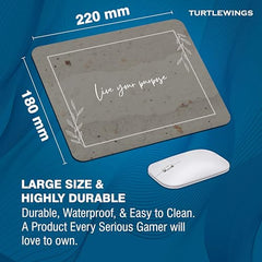 TURTLEWINGS | Mousepad |Aesthetic Strawberry Mousepad – 22x18 cm, 3mm Thick | Abstract Design Non-Slip Rubber Base | Office, Study & Gaming Use | Premium Smooth Surface 2 (Design 08)