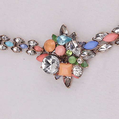 SYGA Large Alloy Crystal gem Necklace