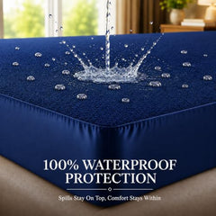 HOMEKART Premium Cotton 220TC 78 x 72 x 8 King Size Double Bed Mattress Cover Protector with Zip/Chain|Provides All Around Protection - 1 pc Multicolor (Grey, 78 x 72 x 8)