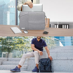 Dyazo 15-15.6 Inch Laptop Sleeve Case | Water Resistant Cover with Charger Pouch & Three Front Pockets | Compatible for Dell, HP, MacBook, Lenovo, Acer, Asus & All Other Notebooks (Black)
