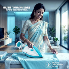 Intex Glidex Ease Dry Iron 1000W | Non-Stick Soleplate | Adjustable Temperature Control | Shock Proof Lightweight Dry Iron | Thermal Protection | Fast & Smooth Ironing for Home Use | 2 Year Warranty