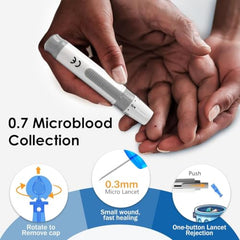 D MEDICARE Rechargeable Blood Pressure Monitor, Glucometer Set & Digital Thermometer Combo | Home Health Care Kit | BP, Blood Sugar & Temperature Monitoring (RECOMB-100)