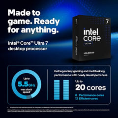 Intel ® Core Ultra 7 Processor 265K,LGA 1700 (30M Cache- up to 5.50 GHz)