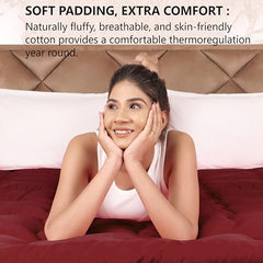 AVI Super Soft 500 GSM Microfiber Bed Mattress Topper for King Size 78x72 Inch | All Season Comfortable Sleep 2 Inch Thick Mattresses Padding King Size -(White, 6.5x6 Feet, 4 Corners Elastic Band)