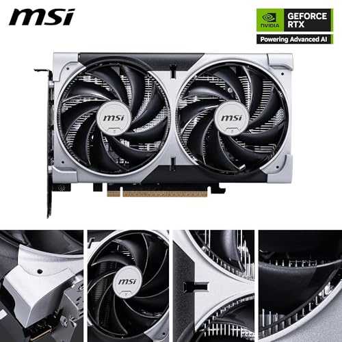 MSI GeForce RTX 5060 8G Ventus 2X OC Graphic Card - NVIDIA GeForce RTX 5060 GPU, 8GB GDDR7 128-bit Memory, 28 Gbps, PCI Express Gen 5 x16 Interface, Upto 2527 MHz, TORX Fan 5.0